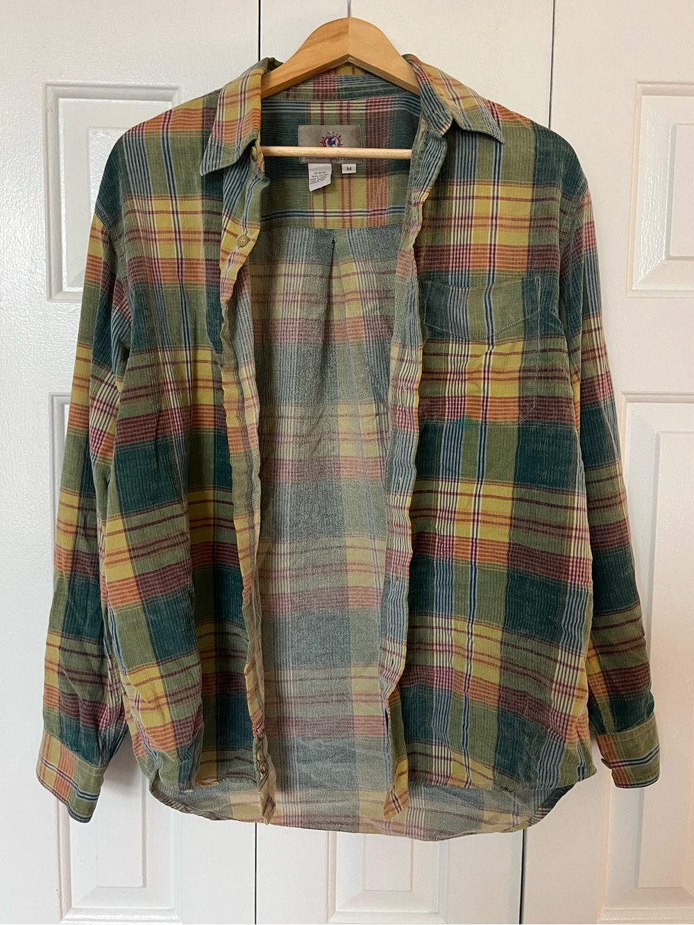 The Territory Ahead Green Plaid Button-Down Shirt with Yellow and Brown Accents
